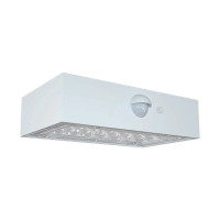 Kinkiet ogrodowy ścienny solarny V-TAC 3W CCT czujnik ruchu biały VT-403 3000K-4000K 350lm | 3800170206854 V-Tac Europe