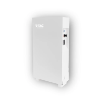 Magazyn bank energii V-TAC biały szklany front 5.12Wh 100Ah/51.2V LiFePO4 BMS VT-51200W 10 lat gwara | 3800170227743 V-Tac Europe