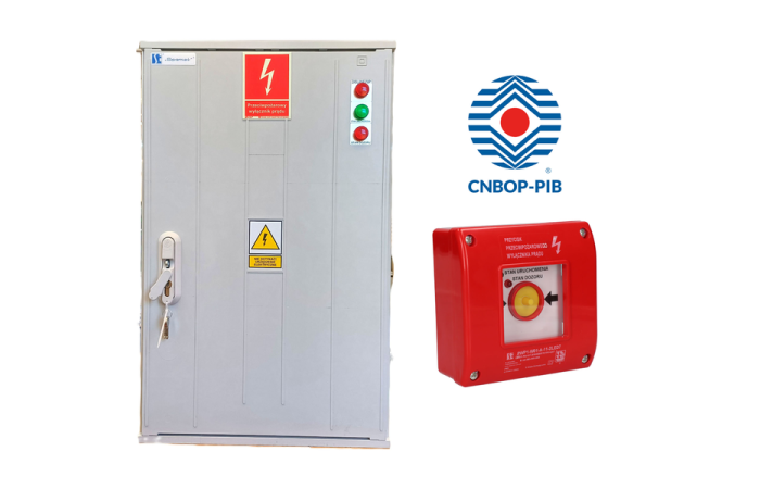 Zestaw wykonawczy uruchamiająco-sygnalizujący z certyfikatem PWP1-UWS160 przeciwpoż.wyłącznik prądu | PWP1-UWS160 Spamel