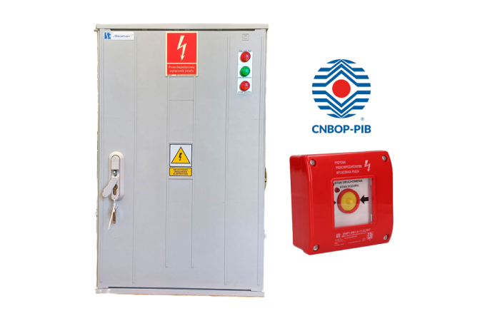 Zestaw wykonawczy uruchamiająco-sygnalizujący z certyfikatem PWP1-UWS250 przeciwpoż.wyłącznik prądu | PWP1-UWS250 Spamel