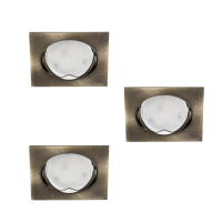 Lampa TRIBIS II L AB PAR16 LED 3000K WW GU10 kwadratowy patynowany mosiądz | 23843 Kanlux