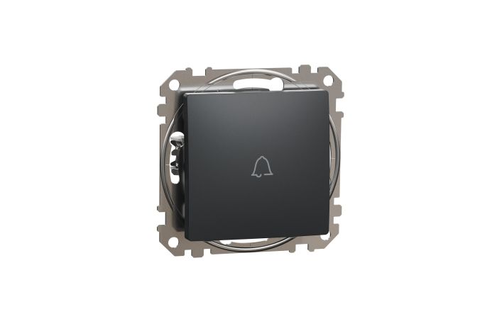Przycisk 1-biegunowy "dzwonek", czarny antracyt, Sedna Design & Elements | SDD114131 Schneider Electric