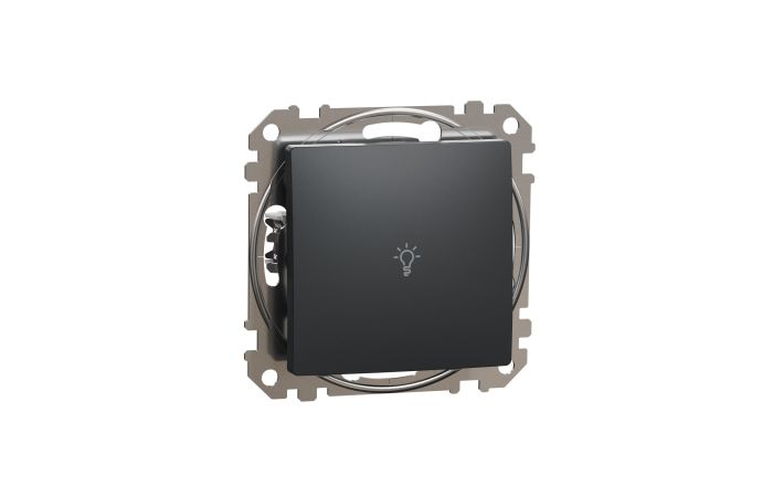 Przycisk 1-biegunowy "światło", czarny antracyt, Sedna Design & Elements | SDD114132 Schneider Electric