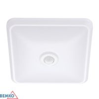 Oprawa plafoniera LED DORIA 12W 4000K 860LM IP20 KWADRAT CZ. PIR | C38-ST58-124-PIR Bemko