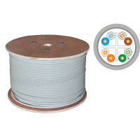 Kabel teleinformatyczny bezhalogenowy F/UTP kat.6 LSOH Dca szary ALANTEC /500m/ SZPULA | KIF6LSOH500D A-Lan Technologie