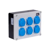 Rozdzielnica budowlana FRED 6x230V IP54 | DV-0171-F Doktorvolt