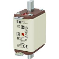 Wkładka bezpiecznikowa (topikowa) NH00/I 125A gG 500V zwłoczna / Zaczepy izolowane | 004192215 Eti