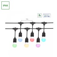 Girlanda ogrodowa 10 punktów świetlnych 250V IP44 9920mm czarna łączona | WOJ+14342 Wojnarowscy