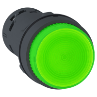 Przycisk sterowniczy Fi-22mm zielony 1Z z samopowrotem z podświetleniem 230VAC, Harmony XB7 | XB7NW33M1 Schneider Electric