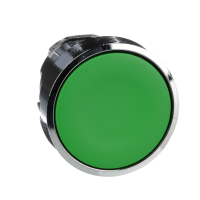 Przycisk płaski zielony samopowrotny bez podświetlenia metalowy bez oznaczenia, Harmony XB4 | ZB4BA3 Schneider Electric