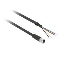 Przewód ze złączem żeńskim M12 4-pinowe proste z kablem (10m) | XZCP1141L10 TMSS France