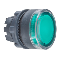 Przycisk płaski zielony samopowrotny LED plastikowy typowa bez oznaczenia, Harmony XB5 | ZB5AW333 Schneider Electric