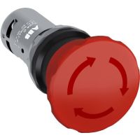 Przycisk bezpieczeństwa 1NC, CE4T-10R-01, czerwony | 1SFA619550R1041 ABB