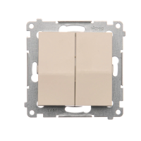 Łącznik świecznikowy do wersji IP44 (moduł) 10AX, 250V, szybkozłącza, kremowy DW5B.01/41 Simon 54 | DW5B.01/41 Kontakt Simon