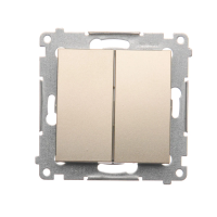 Łącznik świecznikowy do wersji IP44 (moduł) 10AX, 250V, szybkozłącza, złoty mat DW5B.01/44 Simon 54 | DW5B.01/44 Kontakt Simon