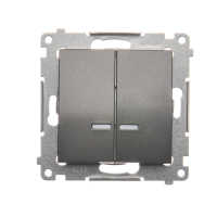 Łącznik świecznikowy z podświetleniem LED, IP44, 10AX, szybkozłącza, antracyt DW5BL.01/48 Simon 54 | DW5BL.01/48 Kontakt Simon