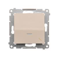 Łącznik schodowy z podświetleniem LED (moduł) 10AX, 250V, szybkozłącza, krem DW6L.01/41 Simon 54 | DW6L.01/41 Kontakt Simon