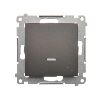 Łącznik schodowy z podświetleniem LED (moduł) 16AX, 250V, zaciski śrubowe, brąz mat DW6AL.01/46 | DW6AL.01/46 Kontakt Simon
