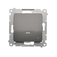 Łącznik krzyżowy z podświetleniem LED, 10AX, 250V, szybkozłącza, antracyt DW7L.01/48 Simon 54 | DW7L.01/48 Kontakt Simon