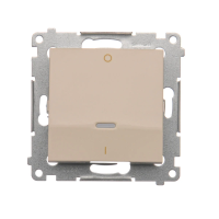 Łącznik dwubiegunowy z podświetleniem LED (moduł) 10AX, 250V, szybkozłącza, kremowy DW2L.01/41 | DW2L.01/41 Kontakt Simon