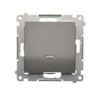Łącznik dwubiegunowy z podświetleniem LED (moduł) 10AX, 250V, szybkozłącza, antracyt DW2L.01/48 | DW2L.01/48 Kontakt Simon