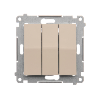 Łącznik potrójny z podświetleniem LED (moduł) 10AX, 250V, szybkozłącza, kremowy DW31L.01/41 Simon 54 | DW31L.01/41 Kontakt Simon