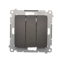 Łącznik potrójny z podświetleniem LED (moduł) 10AX, 250V, szybkozłącza, brąz mat DW31L.01/46 | DW31L.01/46 Kontakt Simon