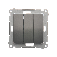 Łącznik potrójny z podświetleniem LED (moduł) 10AX, 250V, szybkozłącza, antracyt DW31L.01/48 | DW31L.01/48 Kontakt Simon