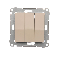 Przycisk potrójny z podświetleniem LED (moduł) 10AX, 250V, szybkozłącza, kremowy DP31L.01/41 | DP31L.01/41 Kontakt Simon