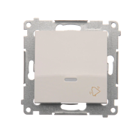 Przycisk „dzwonek” z podświetleniem LED, 10AX, szybkozłącza, biały DD1L.01/11 Simon 54 | DD1L.01/11 Kontakt Simon