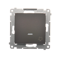 Przycisk „dzwonek” z podświetleniem LED (moduł) 10AX, szybkozłącza, brąz mat DD1L.01/46 Simon 54 | DD1L.01/46 Kontakt Simon