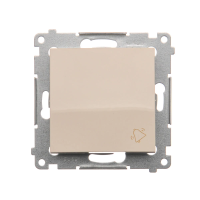 Przycisk „dzwonek” (moduł) 16AX, 250V, zaciski śrubowe, kremowy DD1A.01/41 Simon 54 | DD1A.01/41 Kontakt Simon