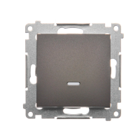 Przycisk pojedynczy zwierny z podświetleniem LED 10AX, szybkozłącza, brąz mat, DP1L.01/46 DP1L.01/46 | DP1L.01/46 Kontakt Simon