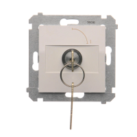 Łącznik na kluczyk jednobiegunowy (moduł) 2 pozycyjny „0-I” styk N/O, 5 A, 250V DW1K.01/11 Simon 54 | DW1K.01/11 Kontakt Simon
