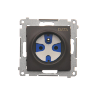 Gniazdo DATA z kluczem uprawniającym (moduł) 16A, 250V, zaciski śrubowe, brąz mat DGD1.01/46 | DGD1.01/46 Kontakt Simon