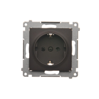 Gniazdo Schuko z przesłonami (moduł) 16A, 250V, zaciski śrubowe, brąz mat DGSz1Z.01/46 Simon 54 | DGSz1Z.01/46 Kontakt Simon