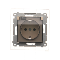 Gniazdo Schuko do wersji IP44 z przesłonami, 16A, 250V, zaciski śrubowe, kremowy DGSZ1BZ.01/41A | DGSZ1BZ.01/41A Kontakt Simon