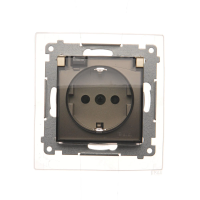 Gniazdo Schuko do wersji IP44 z przesłonami, 16A, 250V, zaciski śrubowe, złoty mat DGSZ1BZ.01/44A | DGSZ1BZ.01/44A Kontakt Simon