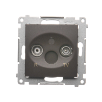 Gniazdo antenowe R-TV zakończeniowe do gniazd przelotowych (moduł), brąz mat DAZ.01/46 Simon 54 | DAZ.01/46 Kontakt Simon