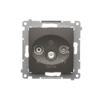 Gniazdo R-TV-DATA (moduł), brąz mat DAD.01/46 Simon 54 | DAD.01/46 Kontakt Simon