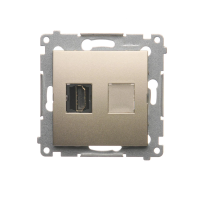 Gniazdo HDMI (moduł) złoty mat DGHDMI.01/44 Simon 54 | DGHDMI.01/44 Kontakt Simon