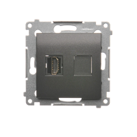 Gniazdo HDMI (moduł) antracyt DGHDMI.01/48 Simon 54 | DGHDMI.01/48 Kontakt Simon