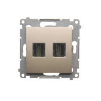 Gniazdo HDMI podwójne (moduł), złoty mat DGHDMI2.01/44 Simon 54 | DGHDMI2.01/44 Kontakt Simon