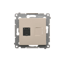Gniazdo komputerowe pojedyncze RJ45 kat. 6 z osłoną przeciwkurzową, krem D61.01/41 Simon 54 | D61.01/41 Kontakt Simon