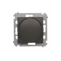 Ściemniacz obrotowy do LED ściemnialnych 230 V (moduł) 2–250 W, brąz mat DS9L.01/46 Simon 54 | DS9L.01/46 Kontakt Simon