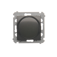 Ściemniacz obrotowy do LED ściemnialnych 230 V (moduł) 2–250 W, antracyt DS9L.01/48 Simon 54 | DS9L.01/48 Kontakt Simon