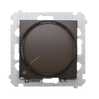 Ściemniacz obrotowy dwubiegunowy do LED ściemnialnych 230V (moduł) 5-215W, brąz mat DS9L2.01/46 | DS9L2.01/46 Kontakt Simon