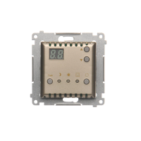 Regulator temperatury z wyświetlaczem z czujnikiem wewnętrznym (moduł) 16(2) A, 230V, złoty mat | DTRNW.01/44 Kontakt Simon