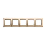 Ramka pięciokrotna PREMIUM IP20/IP44, złoty mat DR5/44 Simon 54 Premium | DR5/44 Kontakt Simon
