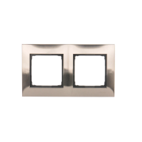 Ramka podwójna, inox, IP20/[IP44], Simon 54 Premium | DR2/61 Kontakt Simon